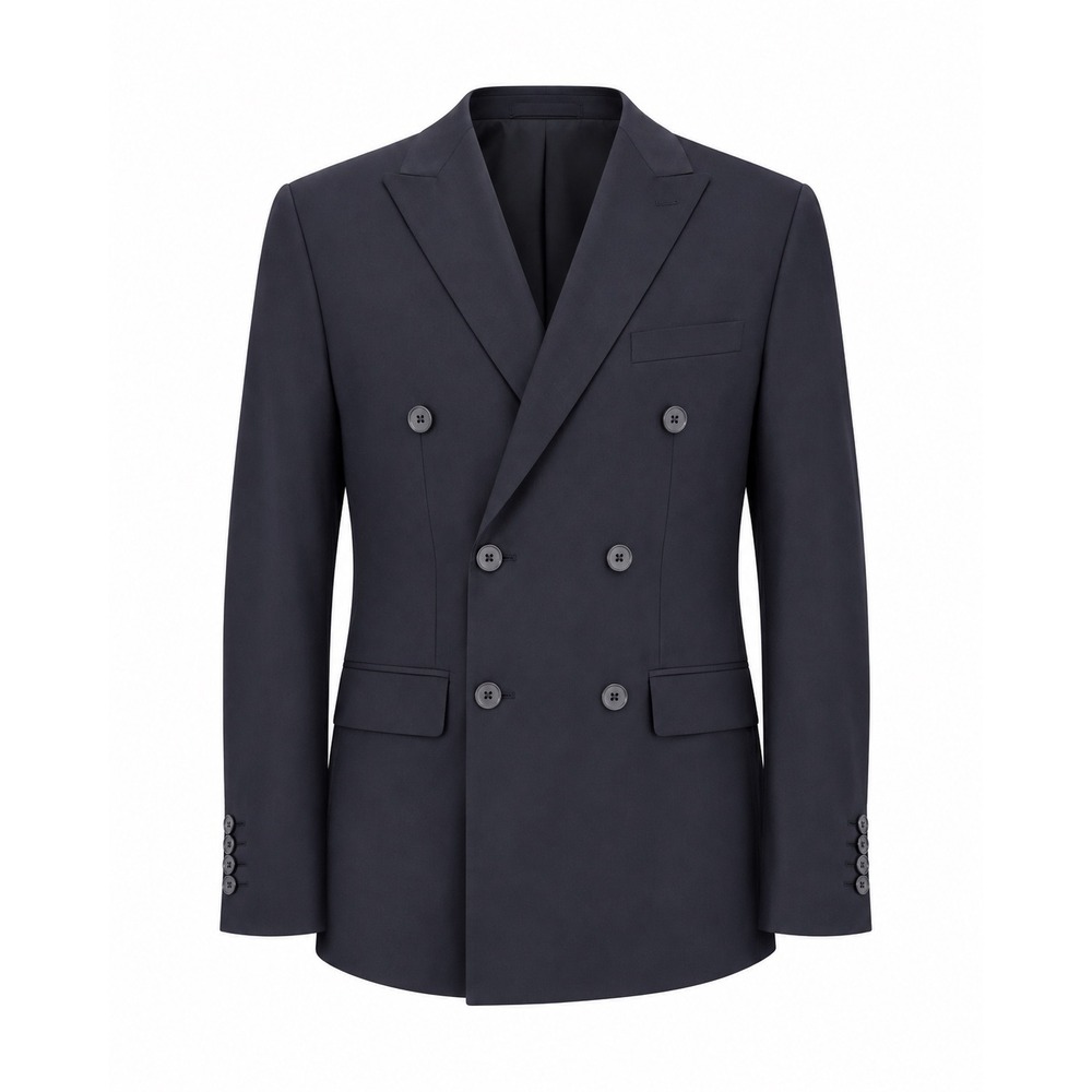 Braveman Mens Navy Double Breasted Slim Fit Suit Blazer Jacket 38R DS02 NWT